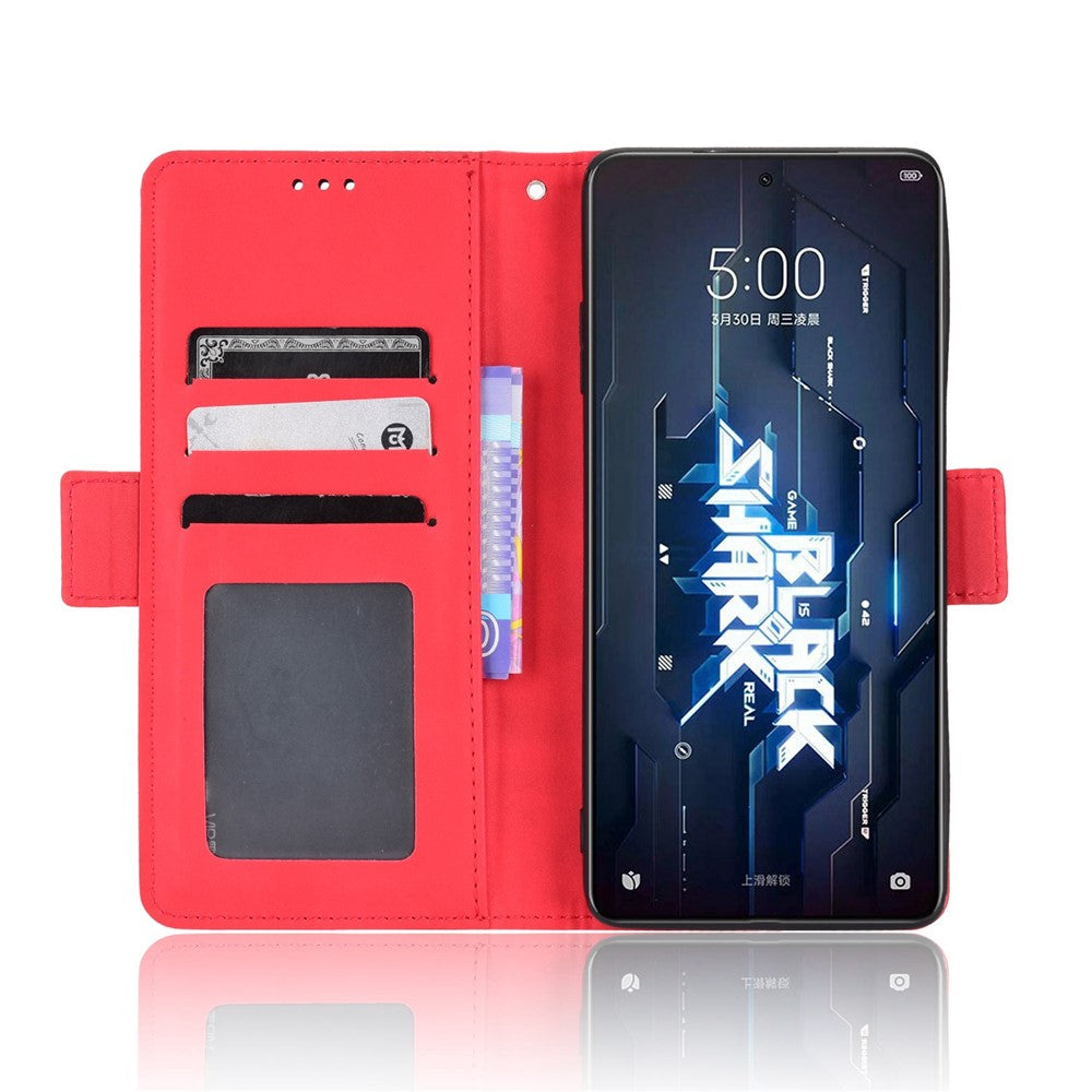 For Xiaomi Black Shark 5 Pro Multiple Card Slots Fall Resistant Phone Cover PU Leather Wallet Stand Case