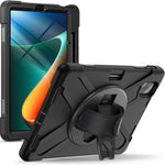 For Xiaomi Pad 5/Pad 5 Pro 11" 360 Rotation Pull Kickstand Anti-drop Shockproof PC + Silicone Tablet Cover Case with Hand Band