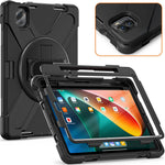 For Xiaomi Pad 5/Pad 5 Pro 11" 360 Rotation Pull Kickstand Anti-drop Shockproof PC + Silicone Tablet Cover Case with Hand Band