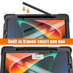 For Xiaomi Pad 5/Pad 5 Pro 11" 360 Rotation Pull Kickstand Anti-drop Shockproof PC + Silicone Tablet Cover Case with Hand Band