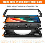 For Xiaomi Pad 5/Pad 5 Pro 11" 360 Rotation Pull Kickstand Anti-drop Shockproof PC + Silicone Tablet Cover Case with Hand Band