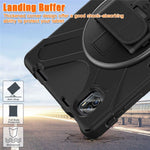 For Xiaomi Pad 5/Pad 5 Pro 11" 360 Rotation Pull Kickstand Anti-drop Shockproof PC + Silicone Tablet Cover Case with Hand Band