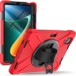 For Xiaomi Pad 5/Pad 5 Pro 11" 360 Rotation Pull Kickstand Anti-drop Shockproof PC + Silicone Tablet Cover Case with Hand Band