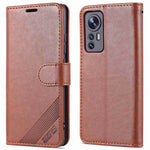 AZNS For Xiaomi 12 Lite Textured Leather Wallet Case Anti-Fall TPU Inner Shell Stand Phone Cover