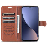 AZNS For Xiaomi 12 Lite Textured Leather Wallet Case Anti-Fall TPU Inner Shell Stand Phone Cover