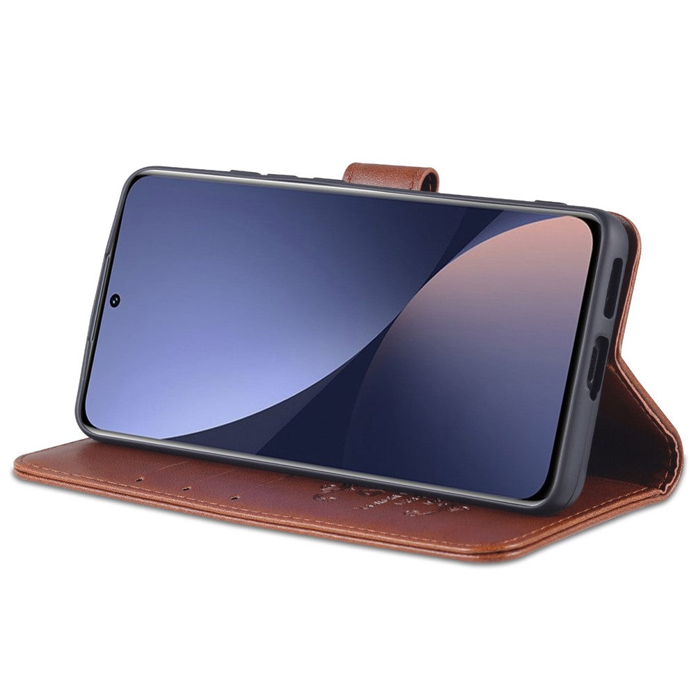 AZNS For Xiaomi 12 Lite Textured Leather Wallet Case Anti-Fall TPU Inner Shell Stand Phone Cover