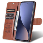 AZNS For Xiaomi 12 Lite Textured Leather Wallet Case Anti-Fall TPU Inner Shell Stand Phone Cover