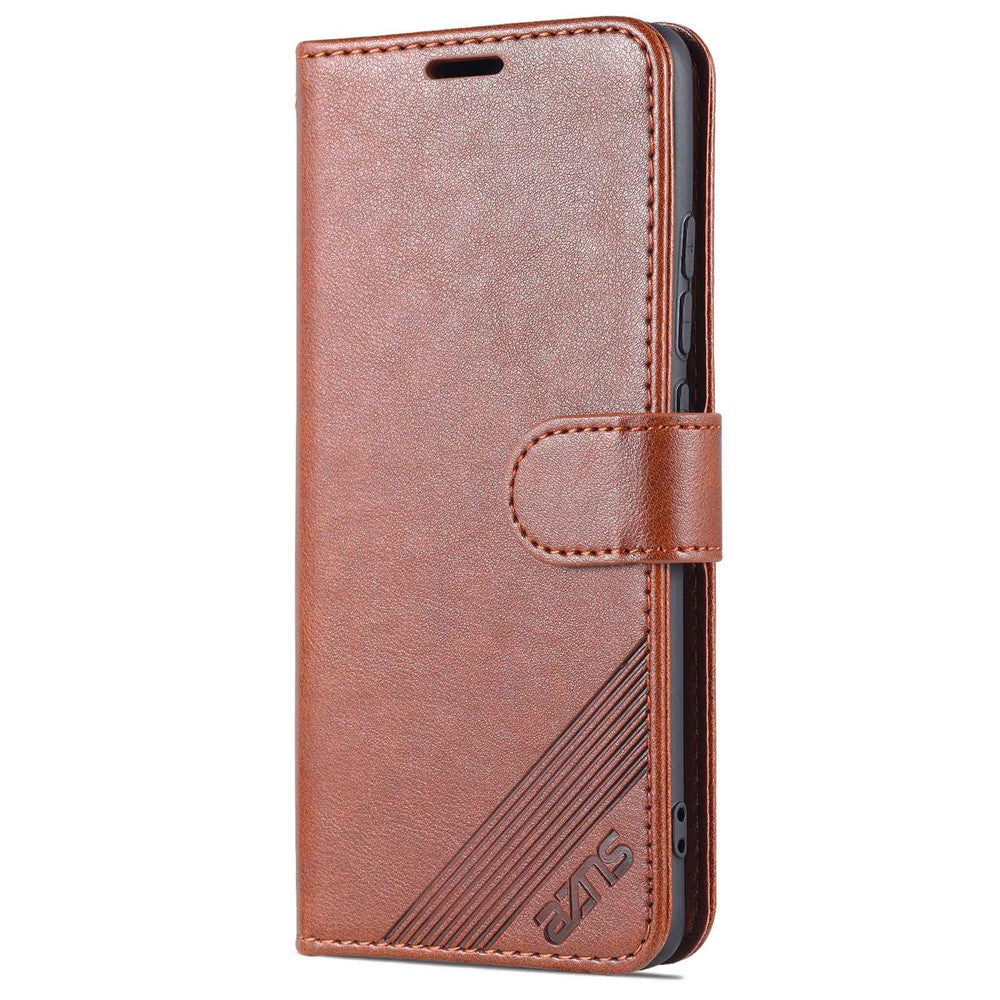 AZNS For Xiaomi 12 Lite Textured Leather Wallet Case Anti-Fall TPU Inner Shell Stand Phone Cover