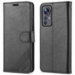 AZNS For Xiaomi 12 Lite Textured Leather Wallet Case Anti-Fall TPU Inner Shell Stand Phone Cover