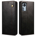 Waxy Crazy Horse Texture Protector for Xiaomi 12 Lite, Stand Wallet Style Magnetic Auto-absorbed Leather Mobile Phone Cover