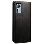 Waxy Crazy Horse Texture Protector for Xiaomi 12 Lite, Stand Wallet Style Magnetic Auto-absorbed Leather Mobile Phone Cover