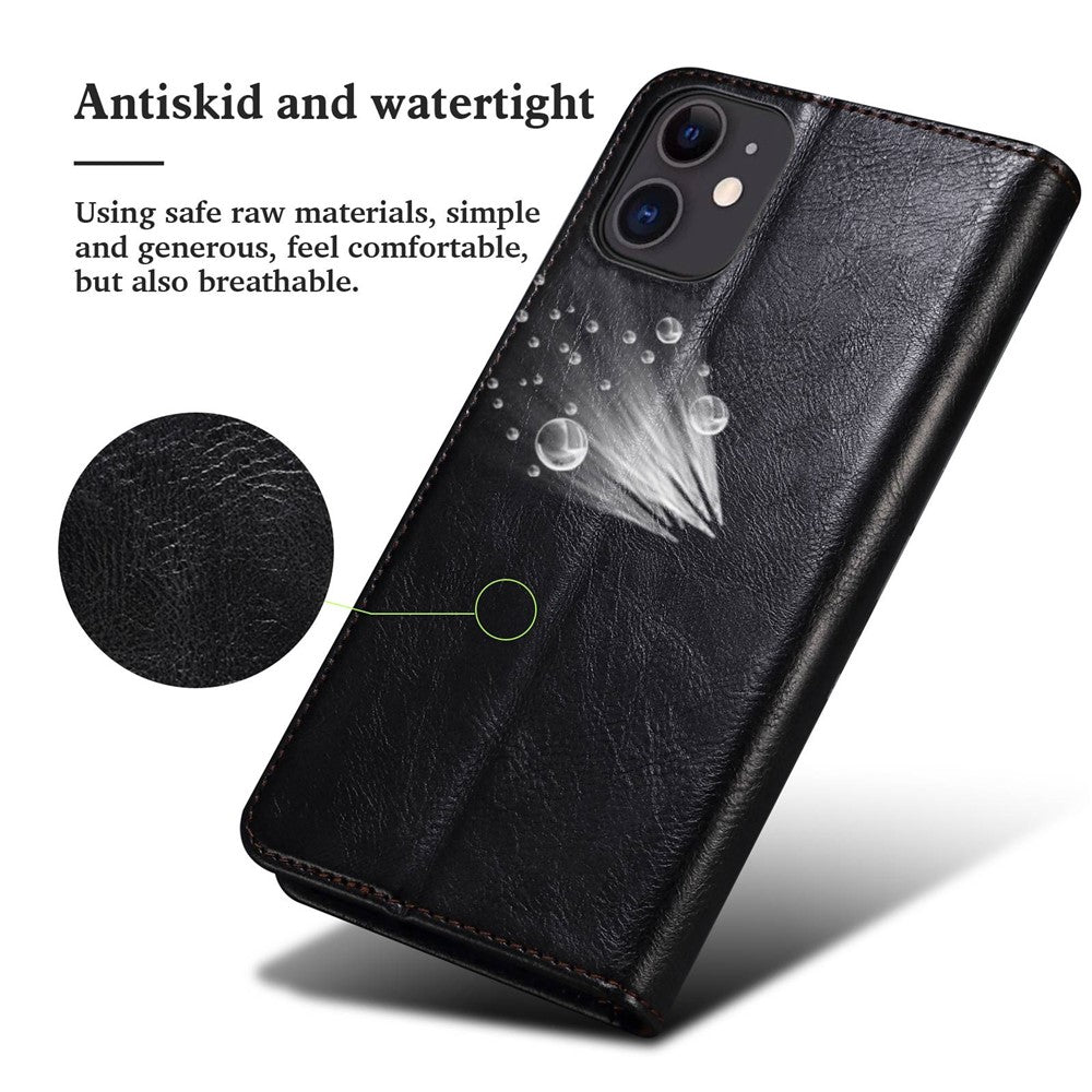 Waxy Crazy Horse Texture Protector for Xiaomi 12 Lite, Stand Wallet Style Magnetic Auto-absorbed Leather Mobile Phone Cover