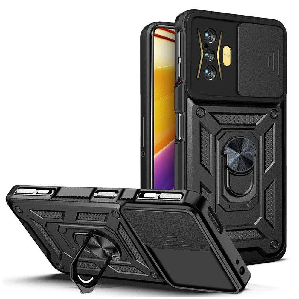 Xiaomi Poco F4 GT/Redmi K50 Gaming PC + TPU Hybridskal Skjutkamera Skyddsring Stativ mobilskal