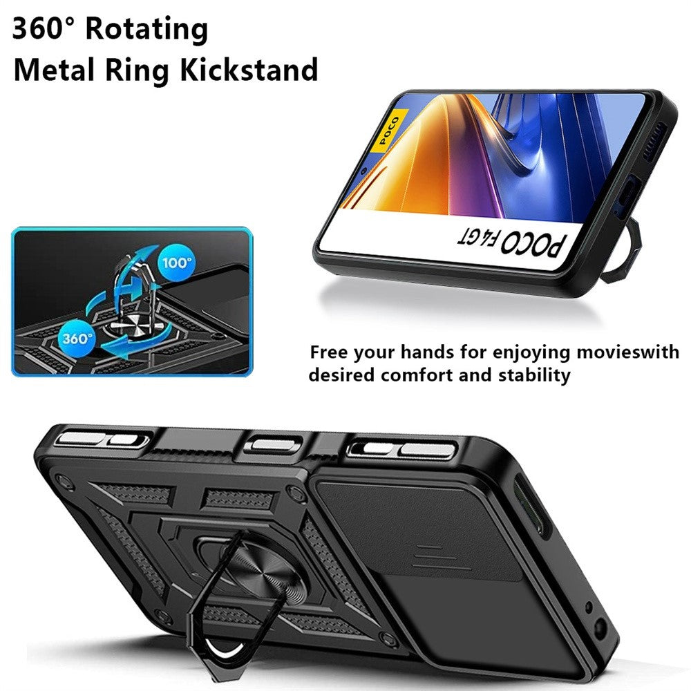 Xiaomi Poco F4 GT/Redmi K50 Gaming PC + TPU Hybridskal Skjutkamera Skyddsring Stativ mobilskal