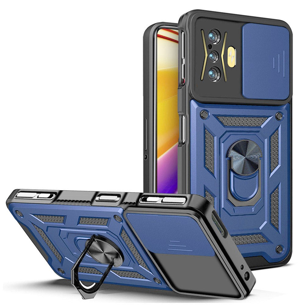 Xiaomi Poco F4 GT/Redmi K50 Gaming PC + TPU Hybridskal Skjutkamera Skyddsring Stativ mobilskal