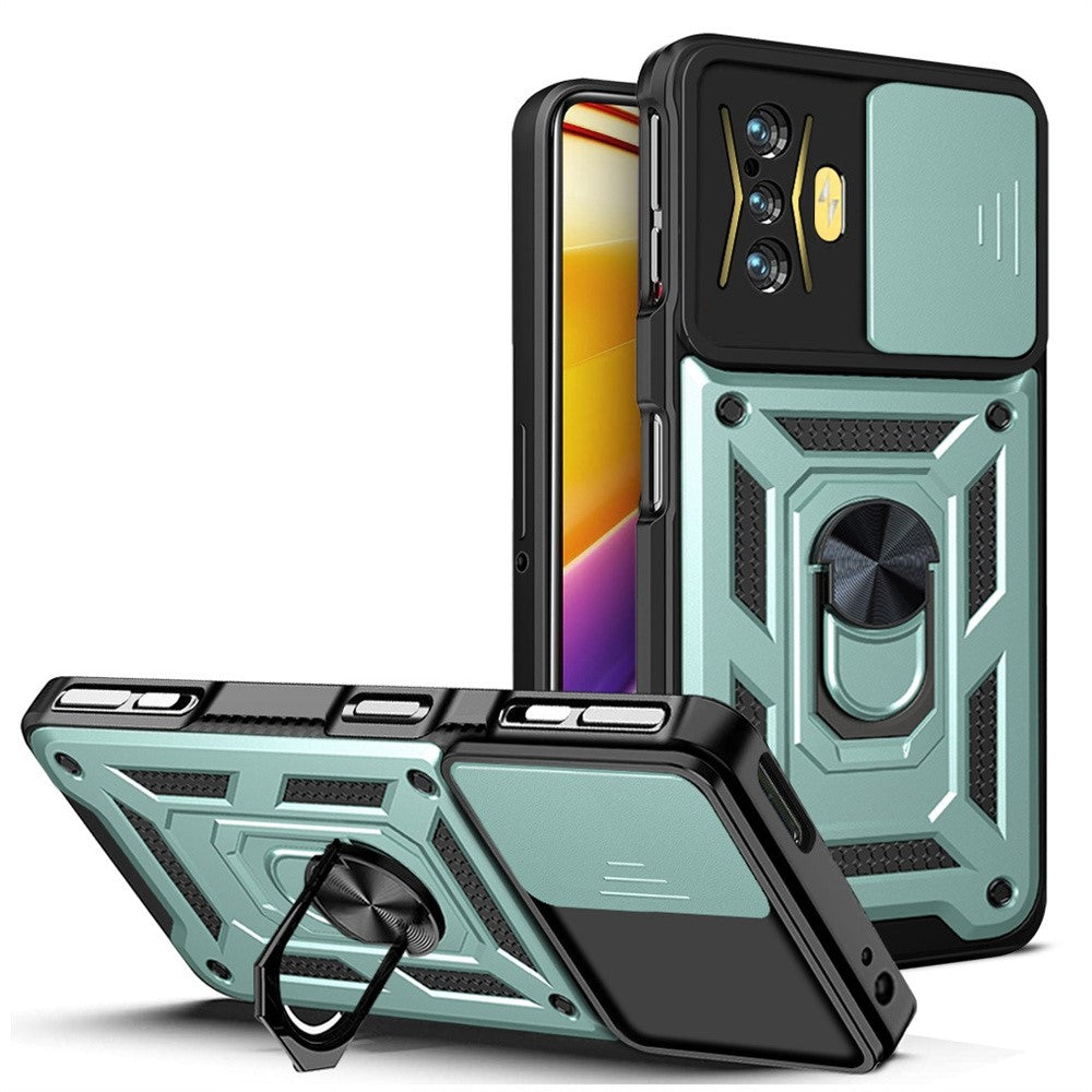 Xiaomi Poco F4 GT/Redmi K50 Gaming PC + TPU Hybridskal Skjutkamera Skyddsring Stativ mobilskal