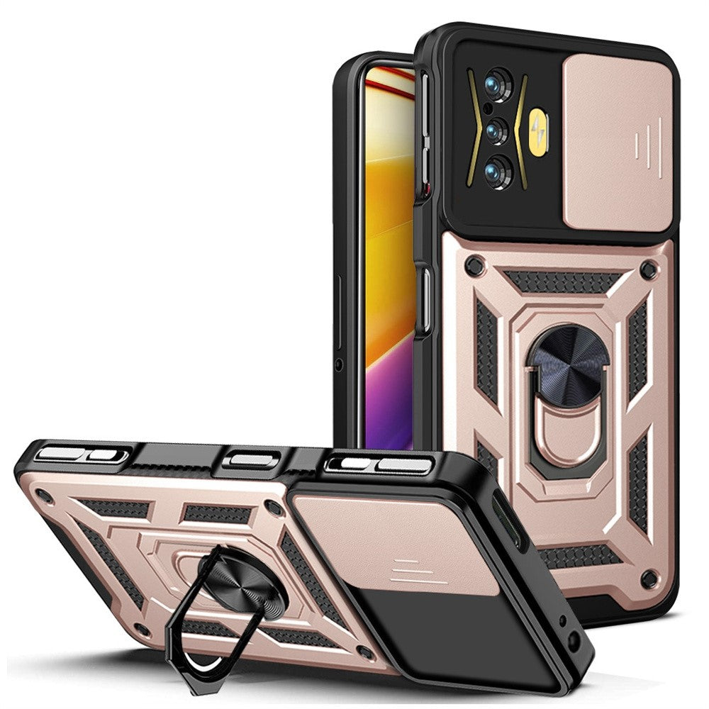 Xiaomi Poco F4 GT/Redmi K50 Gaming PC + TPU Hybridskal Skjutkamera Skyddsring Stativ mobilskal