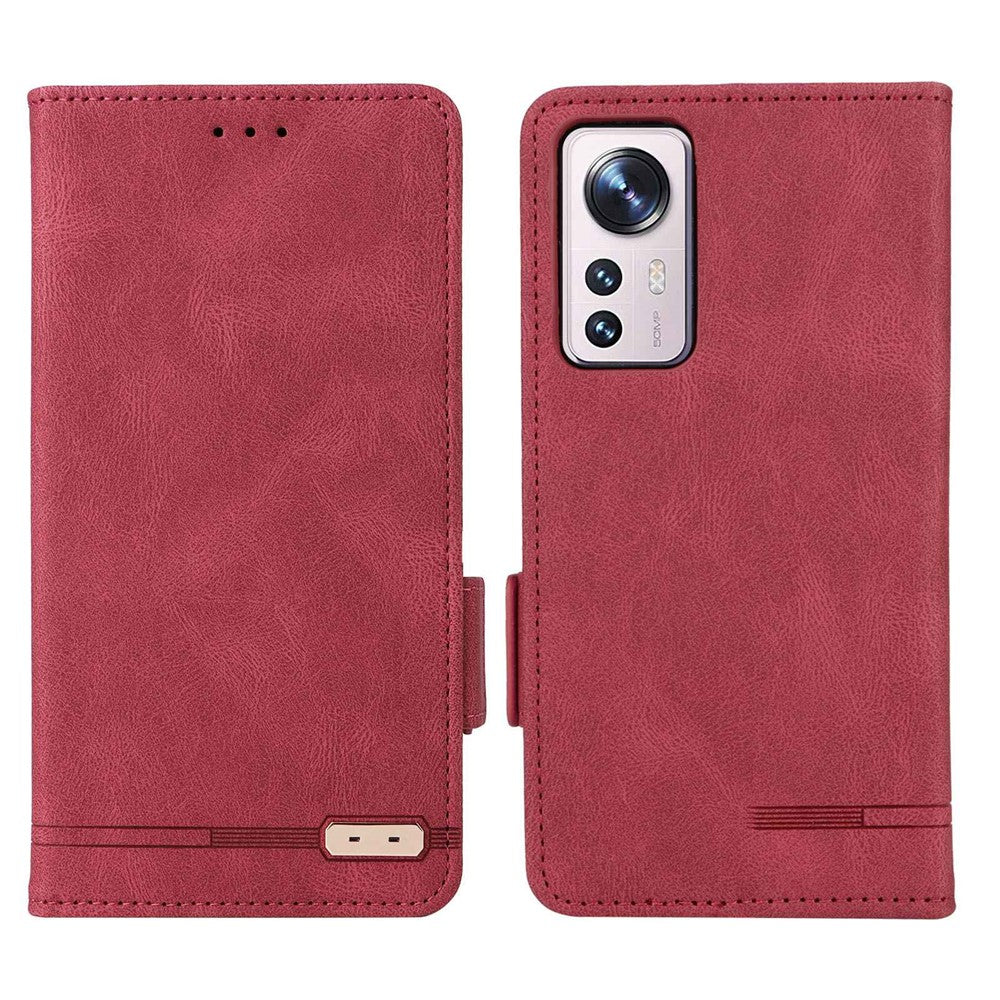 Xiaomi 12 5G/12X 5G/12S 5G Plånboksfodral i PU-läder + TPU med heltäckande stativ