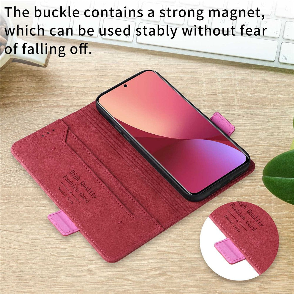 Xiaomi 12 5G/12X 5G/12S 5G Plånboksfodral i PU-läder + TPU med heltäckande stativ