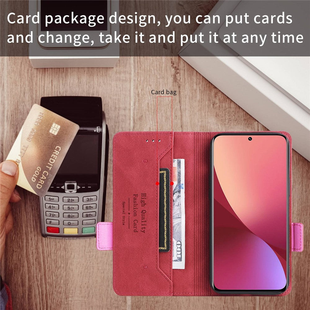 Xiaomi 12 5G/12X 5G/12S 5G Plånboksfodral i PU-läder + TPU med heltäckande stativ