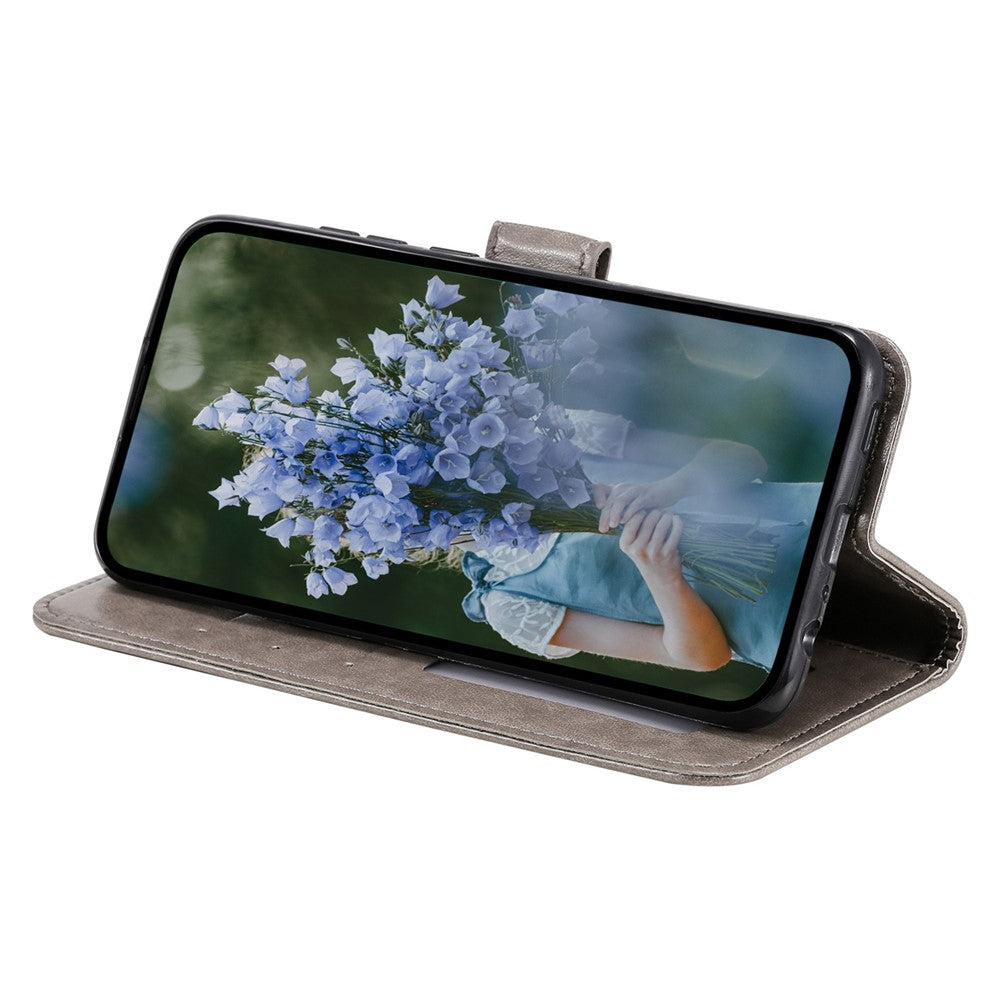 For Xiaomi 12 Lite Imprinted Mandala Flower Leather Case Wallet Phone Stand Cover with Wrist Strap