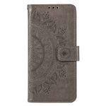 For Xiaomi 12 Lite Imprinted Mandala Flower Leather Case Wallet Phone Stand Cover with Wrist Strap