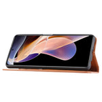For Xiaomi Redmi Note 11 Pro 5G (Qualcomm)/Note 11 Pro 4G (MediaTek) Outer Card Slot PU Leather Wallet Stand Case Magnetic Auto Closing Phone Cover