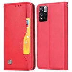 For Xiaomi Redmi Note 11 Pro 5G (Qualcomm)/Note 11 Pro 4G (MediaTek) Outer Card Slot PU Leather Wallet Stand Case Magnetic Auto Closing Phone Cover