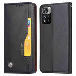 For Xiaomi Redmi Note 11 Pro 5G (Qualcomm)/Note 11 Pro 4G (MediaTek) Outer Card Slot PU Leather Wallet Stand Case Magnetic Auto Closing Phone Cover
