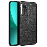 Litchi-tekstureret, fingeraftryksafvisende fleksibelt TPU-beskyttelsescover til Xiaomi 12 Lite, ridsebestandigt