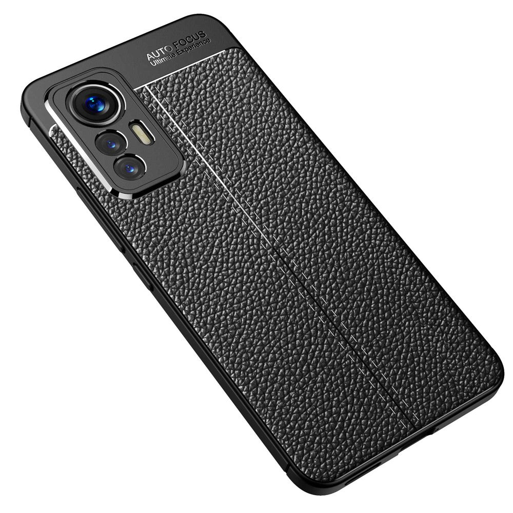 For Xiaomi 12 Lite Litchi Texture Anti-Fingerprint Case Flexible TPU Anti-Scratch Protective Cover
