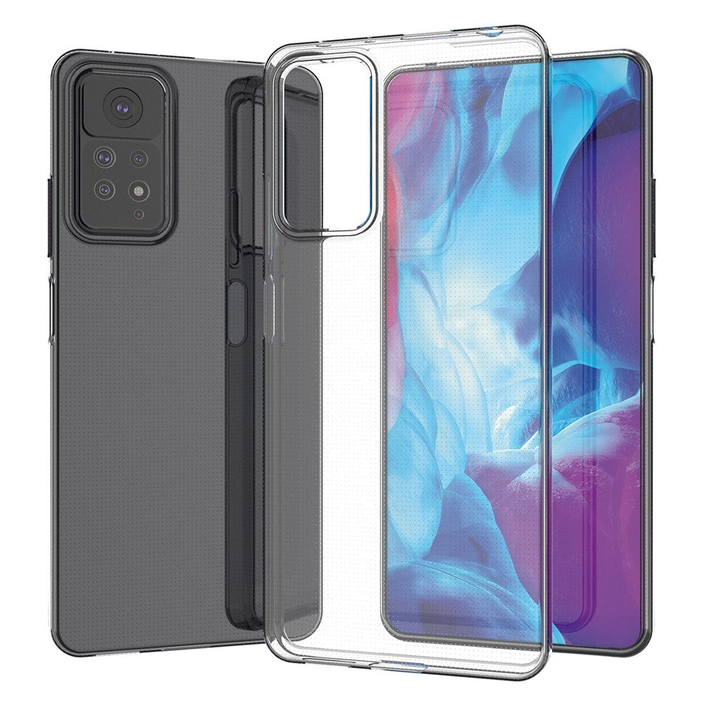 For Xiaomi Redmi Note 12 Pro 4G / 11 Pro 4G (Mediatek) / Note 11 Pro 5G (Qualcomm) Transparent Ultra Thin TPU Case Wear-Resistant Mobile Phone Cover