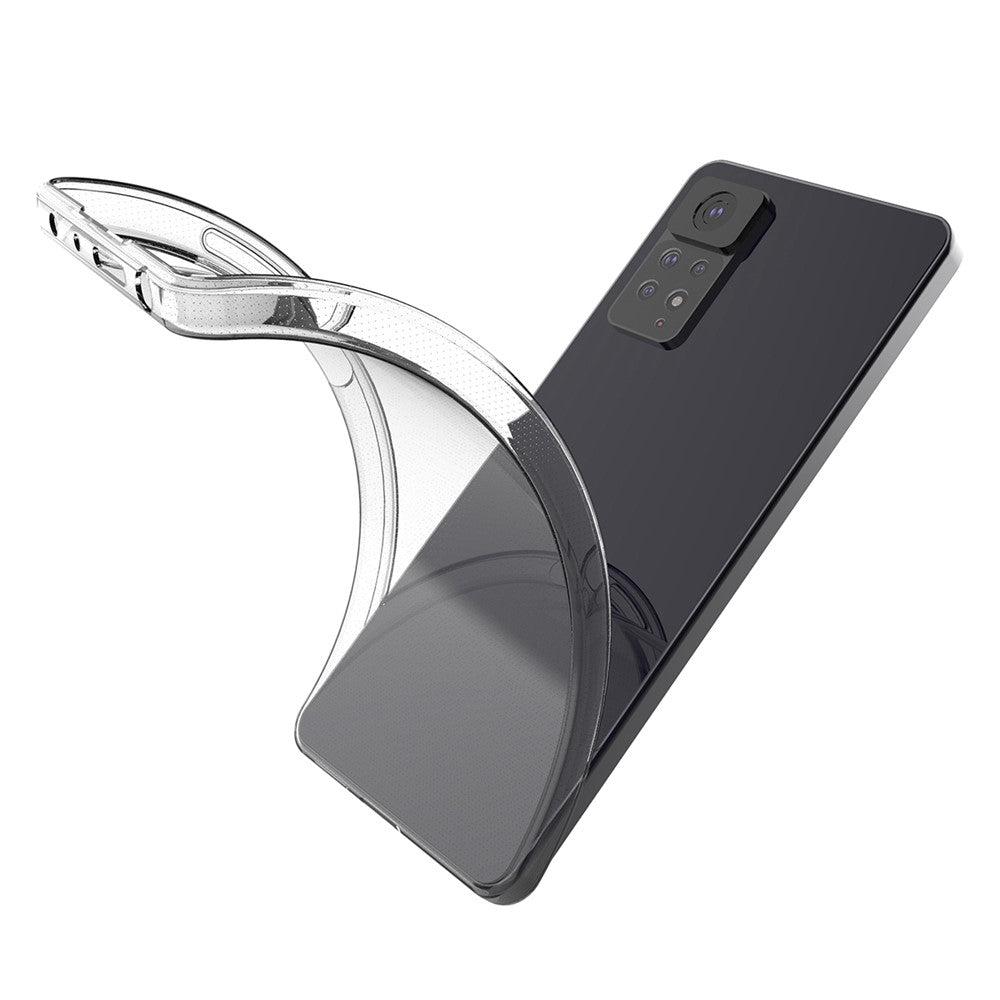 Xiaomi Redmi Note 12 Pro 4G / 11 Pro 4G (Mediatek) / Note 11 Pro 5G (Qualcomm) transparent ultratyndt TPU-cover, slidstærkt mobilcover