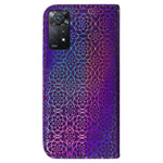For Xiaomi Redmi Note 12 Pro 4G / 11 Pro 4G (MediaTek) / Note 11 Pro 5G (Qualcomm) Dazzling Flower Pattern Wallet Case PU Leather Stand Folio Flip Cover Magnetic Shell with Strap