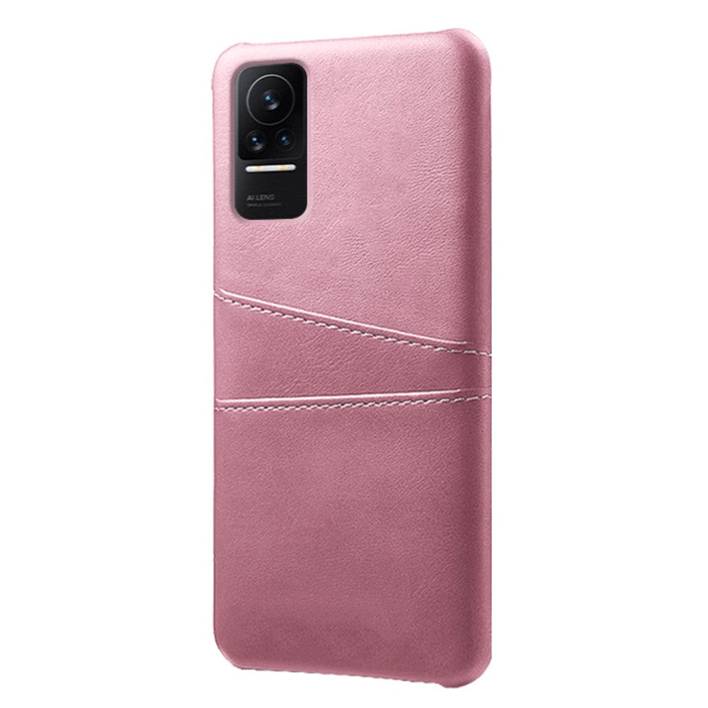For Xiaomi Civi 1S Phone Case Well-protected Thin Card Slots Back Case PU Leather Coated Hard PC Cover