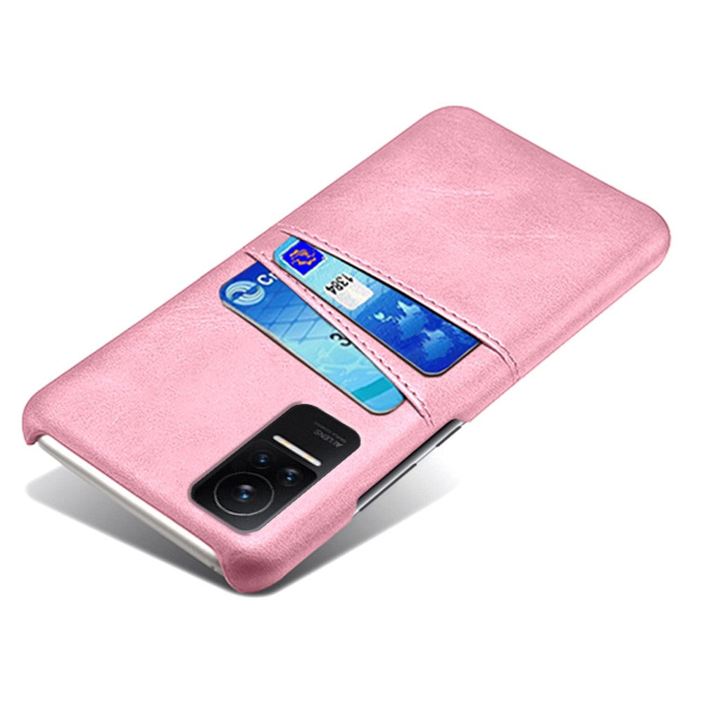 For Xiaomi Civi 1S Phone Case Well-protected Thin Card Slots Back Case PU Leather Coated Hard PC Cover