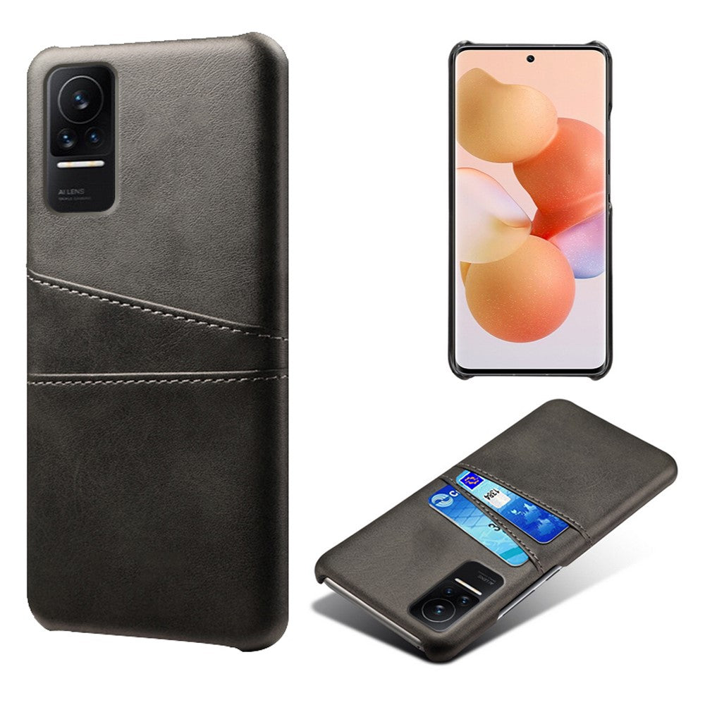 For Xiaomi Civi 1S Phone Case Well-protected Thin Card Slots Back Case PU Leather Coated Hard PC Cover