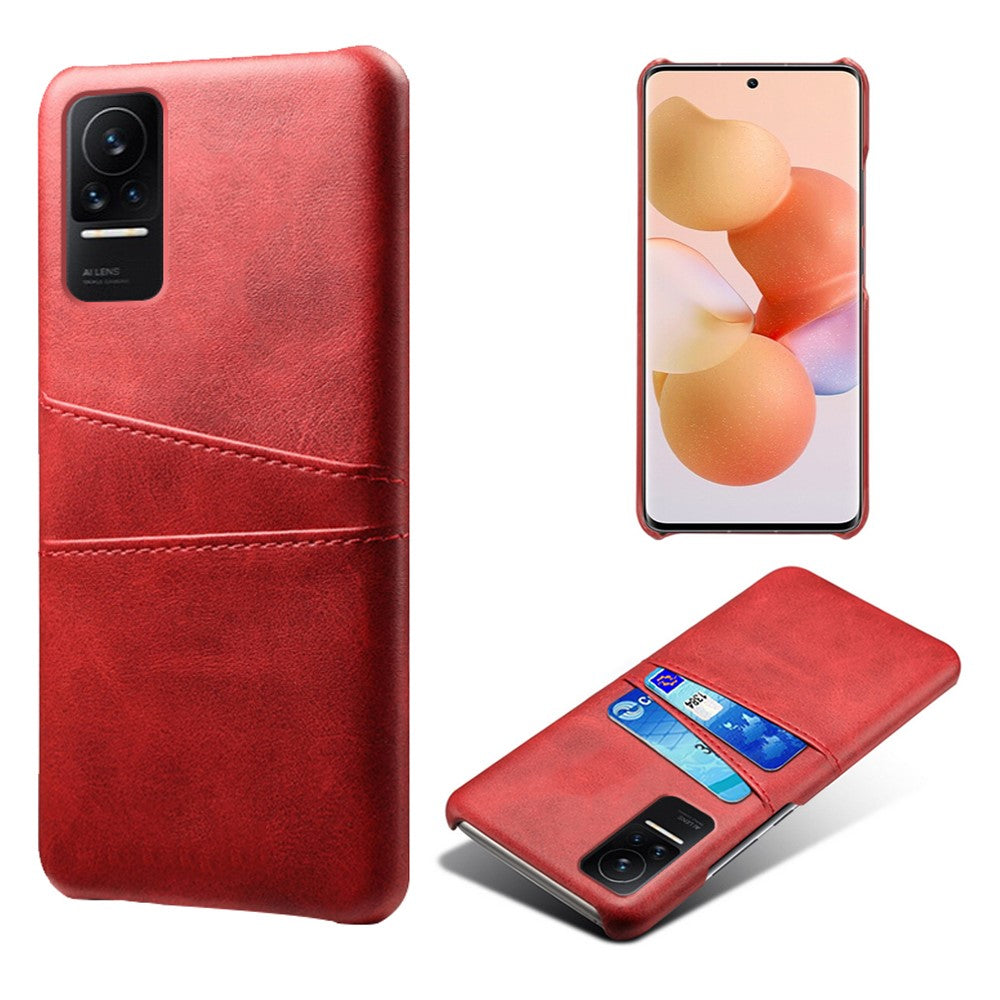For Xiaomi Civi 1S Phone Case Well-protected Thin Card Slots Back Case PU Leather Coated Hard PC Cover