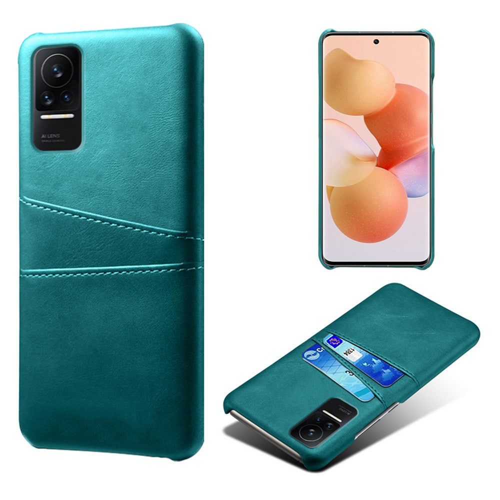 For Xiaomi Civi 1S Phone Case Well-protected Thin Card Slots Back Case PU Leather Coated Hard PC Cover