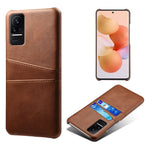 For Xiaomi Civi 1S Phone Case Well-protected Thin Card Slots Back Case PU Leather Coated Hard PC Cover