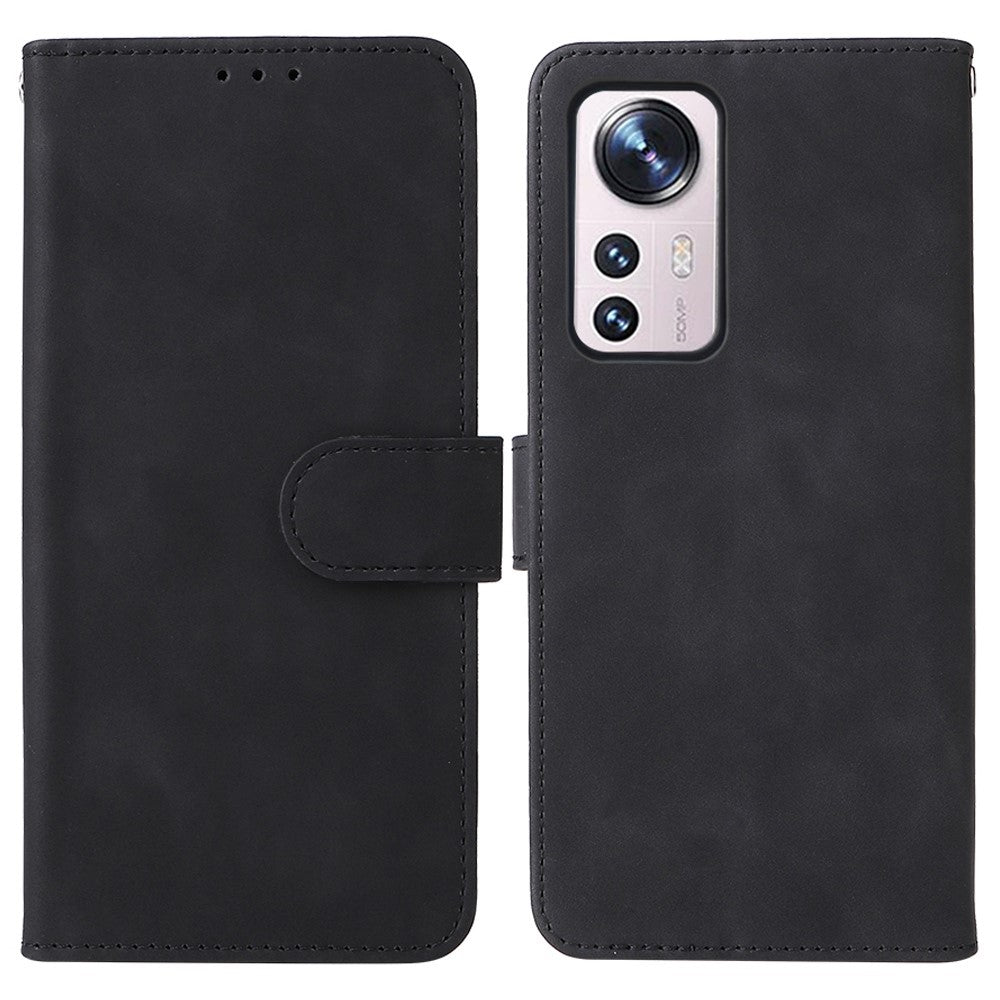 For Xiaomi 12 Lite Anti-scratch PU Leather Wallet Phone Case Stand Magnetic Closure Skin-touch Feeling Shockproof Flip Cover