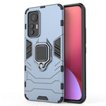 Ring Holder Kickstand Phone Case for Xiaomi 12 Lite 5G, Shockproof Anti-drop Soft TPU + Hard PC Shell