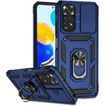 For Xiaomi Redmi Note 11 4G (Qualcomm)/Redmi Note 11S 4G Kickstand Case Hard PC + TPU Double Protection Phone Cover with Slide Camera Protection Cover
