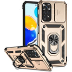 Xiaomi Redmi Note 11 4G (Qualcomm) / Redmi Note 11S 4G-skal PC+TPU-stativ med skjutbart kameralock
