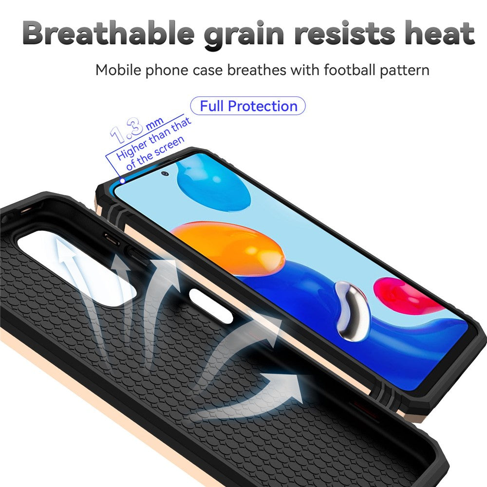 Xiaomi Redmi Note 11 4G (Qualcomm) / Redmi Note 11S 4G-skal PC+TPU-stativ med skjutbart kameralock