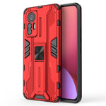 For Xiaomi 12 Lite 5G Anti-fall Heavy Duty Hard PC Soft TPU Rugged Hybrid Case Kickstand Function Anti-scratch Back Cover