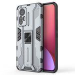 For Xiaomi 12 Lite 5G Anti-fall Heavy Duty Hard PC Soft TPU Rugged Hybrid Case Kickstand Function Anti-scratch Back Cover