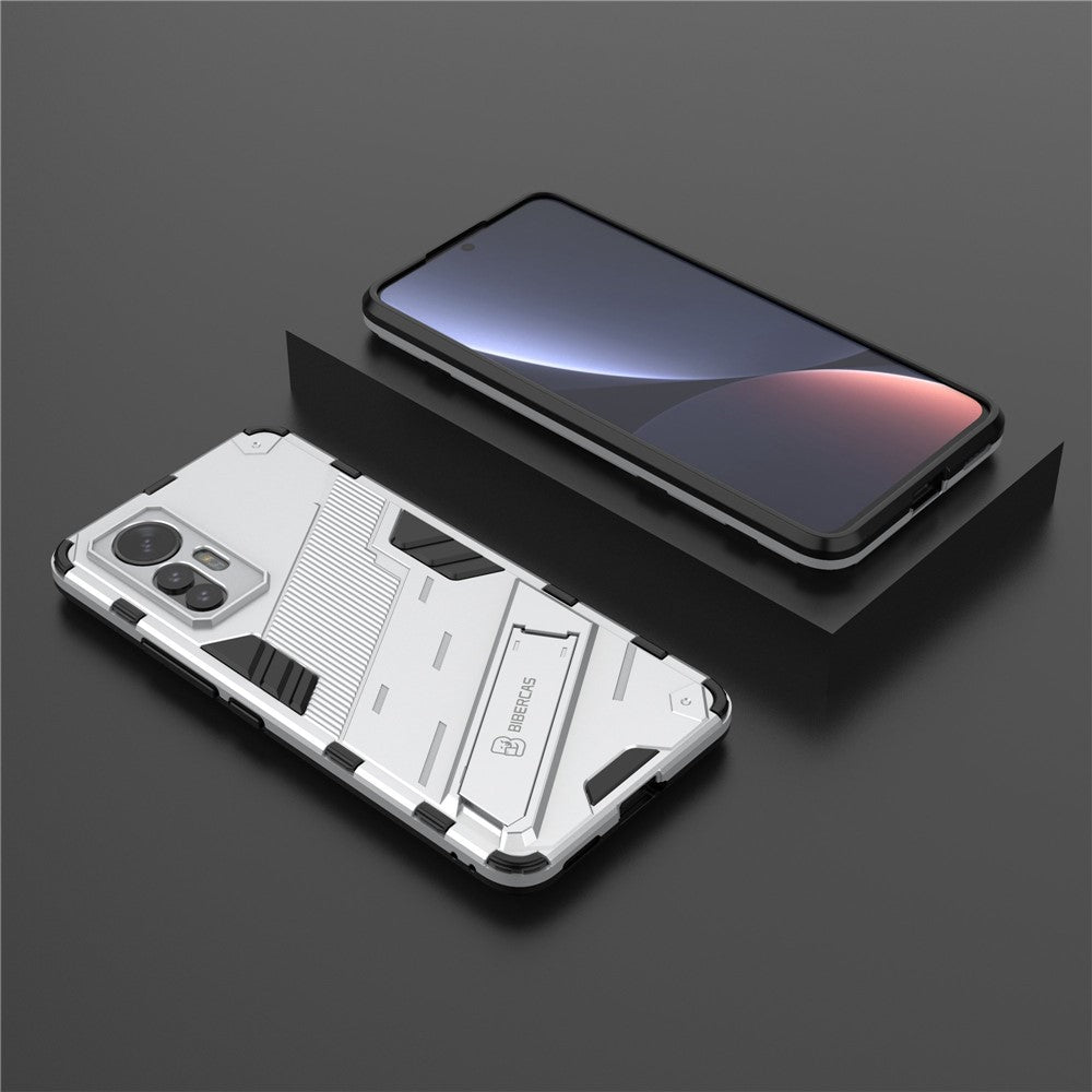 For Xiaomi 12 Lite 5G Shockproof Protective Shell TPU+PC Kickstand Phone Cover Case
