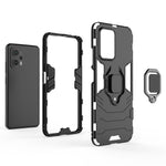 Ringstativskal för Xiaomi Redmi Note 11T Pro 5G / Note 11T Pro+ 5G / Poco X4 GT 5G / Redmi K50i 5G, stötsäkert mjukt TPU + hårt PC hybridskyddsskal