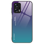 For Xiaomi Redmi Note 11T Pro 5G / Note 11T Pro+ 5G / Poco X4 GT 5G / Redmi K50i 5G Scratch-resistant Anti-fall Phone Shell Gradient Color Tempered Glass Back + Soft TPU Edge Case